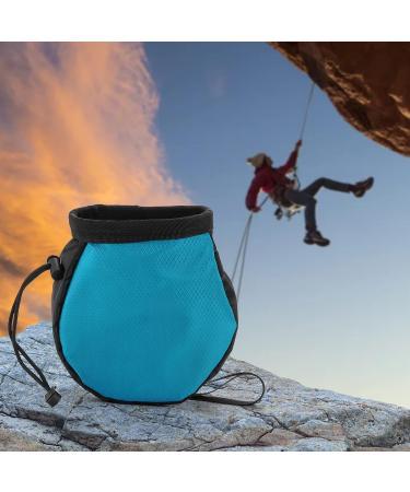 ZENFUN 2 Pack Climbing Chalk Bags with Zippered Pockets - Red Blue, Adjustable Belt, Drawstring Rock Climbing Bucket - Ideal for Climbing, Weightlifting, Gymnastics - Buy Online on GoSupps.com