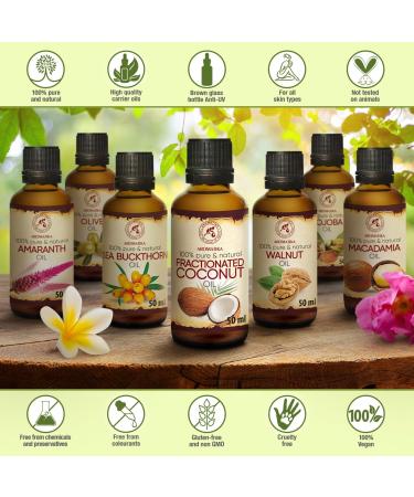 Fractionated Coconut Oil 50ml - 100% Pure & Natural Odorless Beauty Oil for Skin Hair & Massage - Best Essential Oil for Body & Facial Care - Buy Online on GoSupps.com