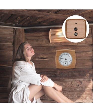Luxylei 2-in-1 Wooden Thermo-Hygrometer | Digital Sauna Room Thermometer & Humidity Meter | Premium Sauna Accessories - Buy Online on GoSupps.com