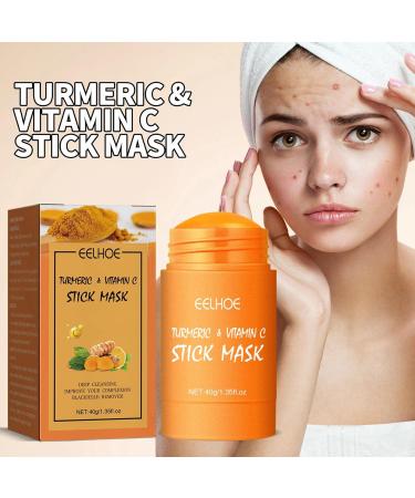 Blackhead Remover 135 Oz Cleanse Purifying Turmeric Clay Face Mud Masque Black Head Remover for Women Men Facial Care Products Qihuyi - Buy Online on GoSupps.com