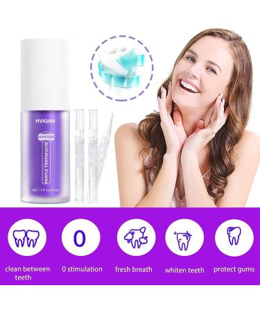 Purple Whitening Toothpaste-3pcs Purple Corrector Toothpaste-Oral Cleaning Toothpastes Purple Teeth Whitening Purple Colour Corrector Toothpaste Teeth Whitening Booster (3PCS) - Buy Online on GoSupps.com