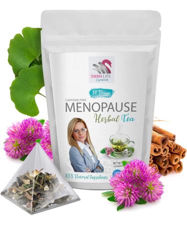 Menopause Support Tea - Menopause Relief - Black cohosh for menopause - Red clover - Hot flashes and night sweats relief Reduce symptoms of menopause - 1 Pack 14 Bags