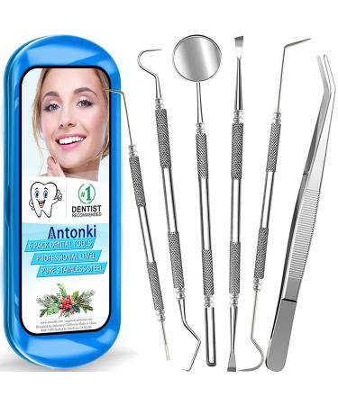 Professional Dental Hygiene Kit - Stainless Steel Teeth Cleaning Tools for Plaque and Tartar Removal, Oral Care Set with Scraper, Scaler, Pick - Includes Case - Buy Online on GoSupps.com