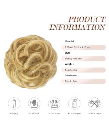 Fine Hair Part with Rubber Band - Large Dutt Hair Tie & Extensions for Women & Girls - Strawberry Blonde & Bleach Blonde - 55g - Buy Online on GoSupps.com