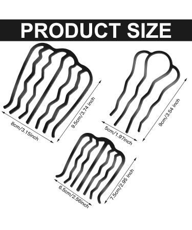 9 Pcs Hair Side Combs Set - Vintage U Shape Teeth Metal Hair Fork Clip - French Hair Pin - Women's Hair Accessories (Classic Style) - Buy Online on GoSupps.com