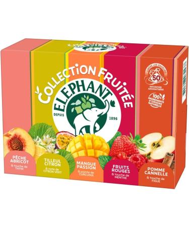 Elephant Infusion Fruit Collection Discovery Assortment of 5 Infusions Ingredients of 100% Natural Origin 50 Pyramid Bag - Buy Online on GoSupps.com