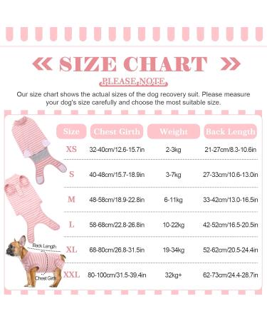 Breathable Post-Surgery Dog Body Suit - Hjumarayan XXL Pink Striped Castration Recovery for Small & Medium Dogs - Buy Online on GoSupps.com