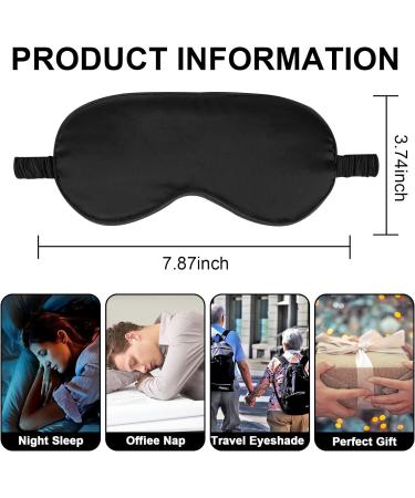 2Pack Silk Sleep Mask Eye Mask for Full Night's Sleep and Travel - Black - Buy Online on GoSupps.com