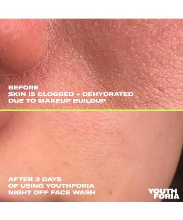 Buy Youthforia Night Off Face Wash - Gentle Vegan Cleanser for Soft Clear Skin & Effective Makeup Removal - Buy Online on GoSupps.com