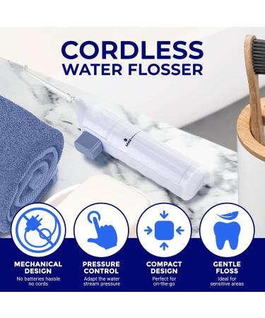 ORAVIX Manual Water Flosser - Tonsil Stone Irrigator for Travel Teeth Cleaning | Soft Floss Remover and Mini Tonsil Cleaner - Orali - Buy Online on GoSupps.com