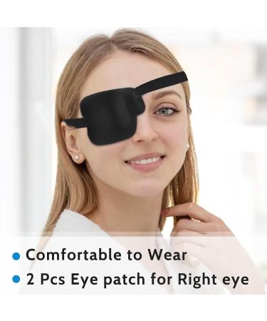 Adjustable Eye Patch - 2pcs Right Eye Flap | Medical Eye Plaster for Recovery Visual Training & Cosplay - Buy Online on GoSupps.com