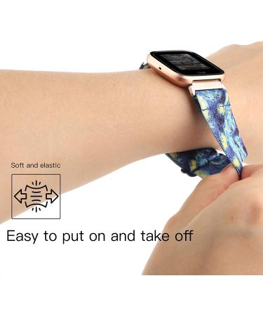 Starry Sky Adjustable Elastic Watch Band for Fitbit Versa - Women's Stretch Sport Wristband - Buy Online on GoSupps.com