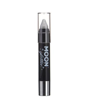 Holographic Glitter Touch Up Pen/Body Chalk Make up for the Face & Body by Moon Glitter - 3.5gr - Silver