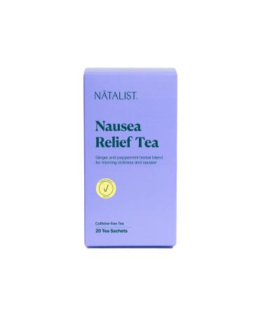 NATALIST Nausea Relief Tea Ease Pregnancy Morning Sickness Calming Plant-Based Comfort Blend for Women - Digestive Soothing Organic Ginger & Peppermint - Vegan Gluten-Free Caffeine-Free - 20 Bags