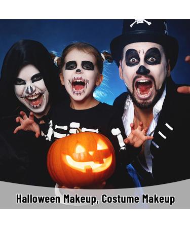 Black White Red Face & Body Paint Kit + 4PC Brush - Water Activated Makeup for Halloween Clown Cosplay SFX Parties & Sports - Buy Online on GoSupps.com