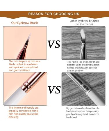Professional Duo Eyebrow Brush Set with Angled Eye Brow Brush and Spoolie Comb - White - Buy Online on GoSupps.com