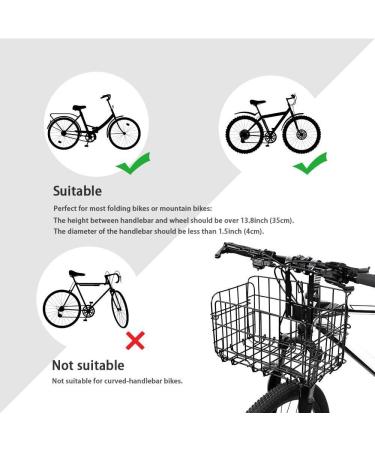 HOMEE Folding Rear Bike Basket - Detachable Front Bag for Mountain Bike - Cargo Rack Accessory - Black - Buy Online on GoSupps.com