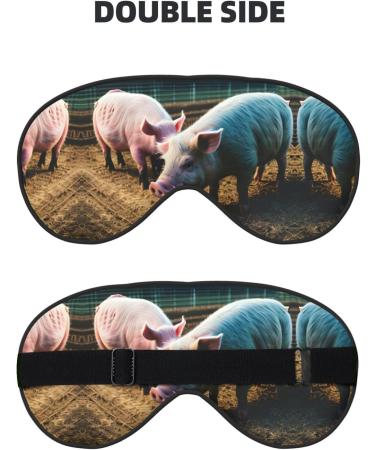 Shop Pigs in Farm Print Unisex Sleeping Eye Mask | Soft Comfortable & Light-Blocking for Relaxation - Buy Online on GoSupps.com