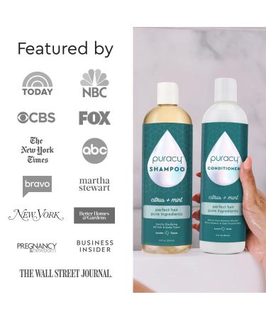 Puracy Citrus & Mint Conditioner - 98.95% Natural Formula for Fine, Medium, and Color-Treated Hair - 48 Ounce Pack for Cleaner, Silkier Hair and Best Hair Days - Buy Online on GoSupps.com