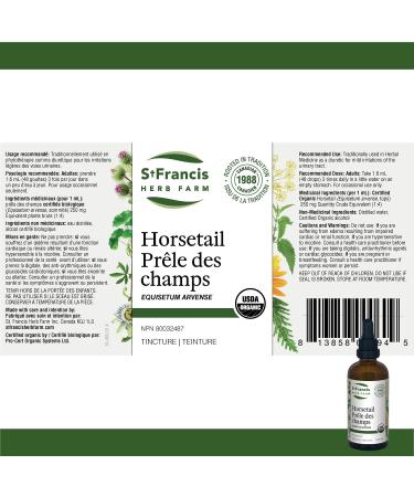 St Francis Herb Farm - Horsetail (Equisetum arvense tops) Herbal Tincture Extract - Horsetail is traditionally used in Herbal Medicine as a diuretic for mild irritations of the urinary tract - 50 ml - Buy Online on GoSupps.com