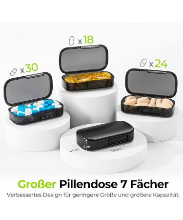 Shop Auvon 7-Day Pill Organizer - Easy Open Medication Box for Vitamins & Supplements | Portable & Durable - Buy Online on GoSupps.com