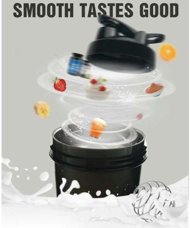 KANGSIT Protein Shaker Bottle 400ml Black | Stainless Steel Mixing Ball | Leakproof Flip Lid | BPA & DEHP-Free - Buy Online on GoSupps.com