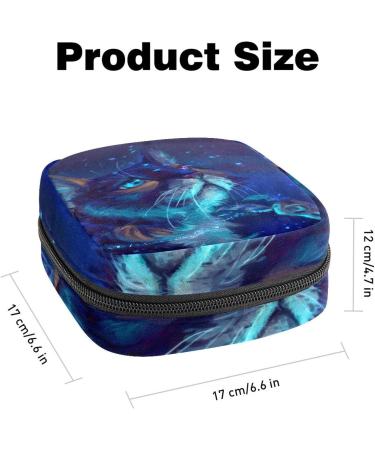 Cat Animal Sanitary Napkin Storage Bag | Menstrual Cup Pouch & Makeup Organizer for Girls - Multicoloured 09 - Buy Online on GoSupps.com