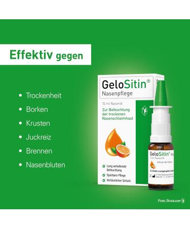 GeloSitin Nasal Care: Hydrating Nasal Oil Spray for Dry Nasal Mucosa - International Shipping Available - Buy Online on GoSupps.com