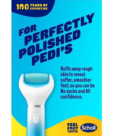 Scholl Velvet Smooth Electric Foot File - Pedicure Hard Skin Remover - Extra Cracked Heel Roller Refill - Blue - 1 Count - Buy Online on GoSupps.com