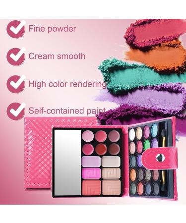 32 Colors Wood Collection Eyeshadow Palette - Waterproof Pearl & Matte Shades | Includes Dual-Sided Brush & Mirror | Perfect for eyes face hair & body - Buy Online on GoSupps.com