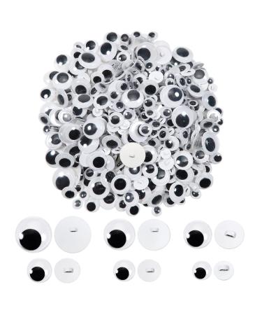 TOAOB 300pcs 8mm Small Wiggle Googly Eyes with Self Adhesive Black Round  Plastic Sticker Eyes for Crafts Decorations