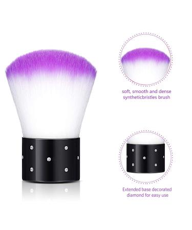 Kalolary 6Pcs Nail Art Dust Brush Set - Makeup & Nail Cleaning Kabuki Brushes for Cosmetic & Nail Art - Colorful - Buy Online on GoSupps.com