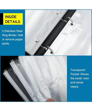 GRAPMTKG Trading Card Binder - 400 Card Capacity with 50 Removable 4-Pocket Sleeves, Zipper Closure, Waterproof Case - Kids Card Collection Storage Holder - Buy Online on GoSupps.com