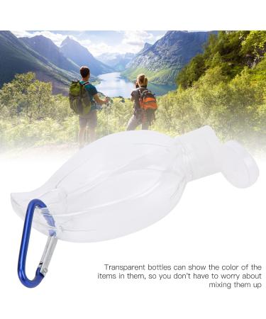 Travel Empty Squeeze Bottle with Keychain 50ml Transparent Plastic Flip Cap Containers with Flip Cap for Hand Conditioner Body Wash Liquid for Outdoor School Work Travel (Type 3) - Buy Online on GoSupps.com