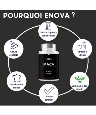 Black Maca | High Dosage Up to 4800 MG | Vitality Energy Performance | 90 Capsules | Food Supplement | Made in France - Buy Online on GoSupps.com