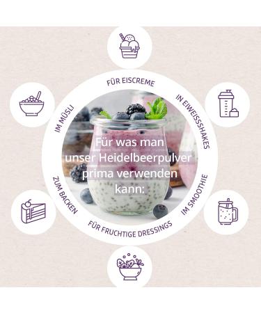 Organic Wild Blueberry Powder 200g - Raw Food Quality Antioxidant-Rich Fruit Powder (Vaccinium myrtillus) - International Shipping Available - Buy Online on GoSupps.com