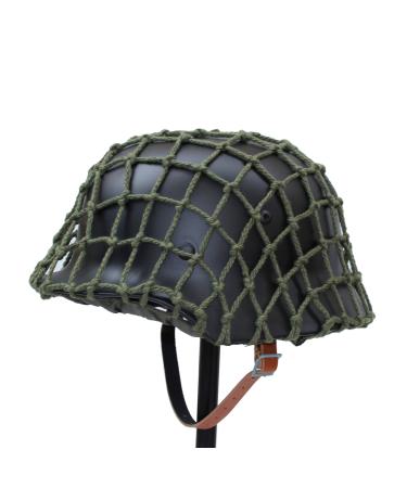 ANQIAO WW2 WWII German M35 Helmet with Net Cover Steel Material M1935 Soldier Stahlhelm Black Green Color