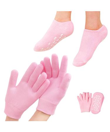 Moisturizing Glove and Sock, Gel Spa Moisturizing Therapy Sock & Glove, Soften Repairing Dry Cracked, Hands Feet Skin Care, Effective in Repair Dry and Chapped Hands and Feet Skin Care(Pink) - Buy Online on GoSupps.com