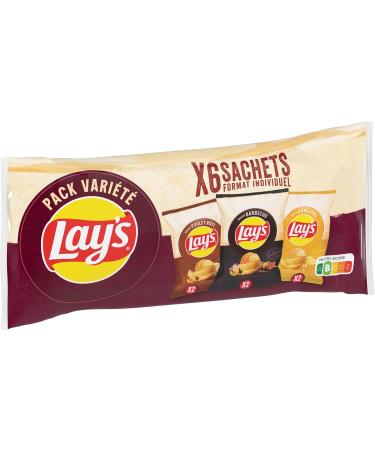 LAY'S Chips Multipack Saveurs Poulet R ti Barbecue Emmental - Lot de 4x27 5g et 2x25g Variety - Buy Online on GoSupps.com