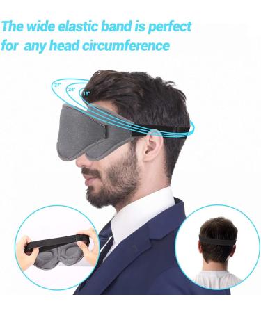 Zurzache Sleep Mask - 3D Comfort Ultra Soft Eye Shade Cover for Women Men - Perfect Light Blockout - Great for Travel, Sleeping, Shift Work - Grey - Buy Online on GoSupps.com