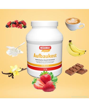 Buy Megamax Building Food Strawberry 1.5kg - High-Protein Whey Drink for Muscle Growth & Weight Gain - Low-Fat Carbohydrate Formula - Buy Online on GoSupps.com