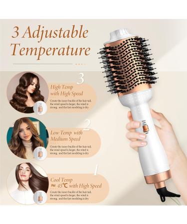 Hyadry 3-in-1 Warm Air Brush | Professional Round Hot Air Brush for Curling Smoothing & Volume - International Shipping Available - Buy Online on GoSupps.com
