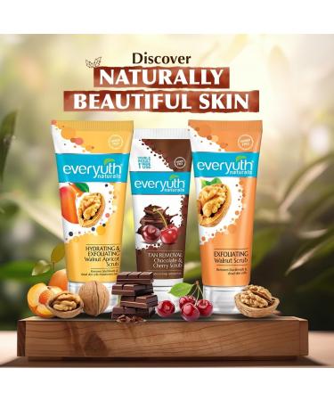 Everyuth Tulsi Turmeric Face Wash and 50g and Chocolate and Cherry Tan Removal Scrub 50gm Combo Pack - Buy Online on GoSupps.com