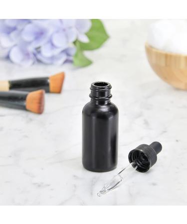 6 Pack 1oz Black Glass UV Resistant Eye Dropper Bottles for Essential Oils - UV Safe and Perfect for Aromatherapy - Buy Online on GoSupps.com