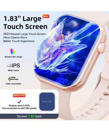 2023 Newest Smart Watch - Answer/Make Calls, Heart Rate Monitor, Fitness Tracker, Waterproof, Multiple Sports Modes - Pink - Buy Online on GoSupps.com