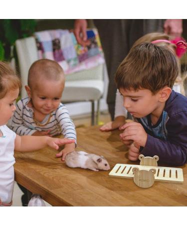 Amjkeji 2-Piece DIY Wooden Hamster Toys & Accessories | Hamster House & Cake Player for Dwarf Hamsters & Chinchillas - Buy Online on GoSupps.com