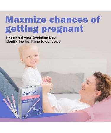 25 Pack CheckYo Ovulation Test Strips - Accurate Fertility & Easy-to-Use Ovulation Predictor Kits for Women | Detect LH Surge & Track Ovulation - Buy Online on GoSupps.com