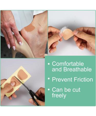 10 Sheets Moleskin Adhesive Pads - Heel Stickers for Blister Prevention and Friction Reduction - Buy Online on GoSupps.com