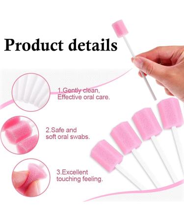 100 Pcs Oral Swabs Mouth Swabs Sponge for End of Life Care Oral Care Sponge Swab Swab Dental Stick Disposable Mouth Cleaning Sponge Swab Tooth Cleaning Tool Foam Swab Sticks for Oral Care(Pink) - Buy Online on GoSupps.com