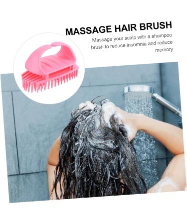 Buy Oatipho Silicone Shampoo Brush for Women - Scalp Massage & Shower Hand Scrubber - Pink - 10.5x7x5.5cm - International Shipping Available - Buy Online on GoSupps.com